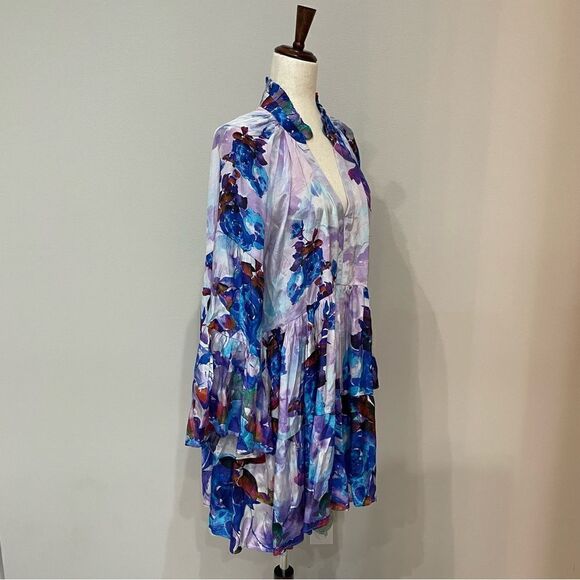 𝅺NWT Shahida Parides Floral Print Blouson Sleeve Dress Size XL - Picture 6 of 15